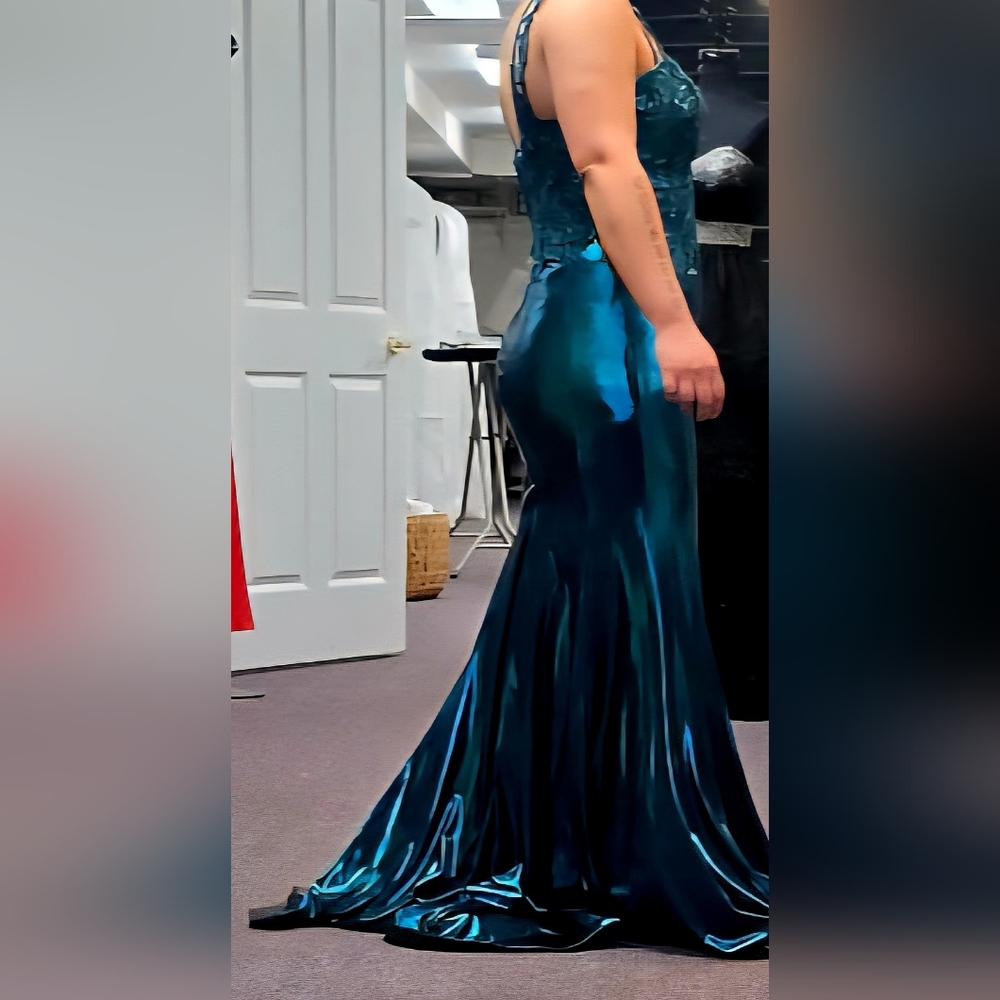 Blue One Shoulder Sweetheart Gown for Prom